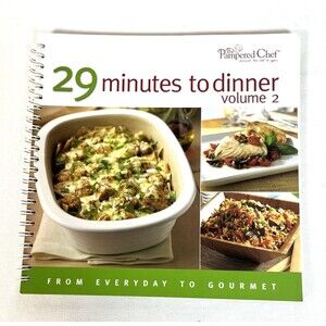 Vintage Spiral Soft Cover Pampered Chef 29 Minutes to Dinner Vol 2